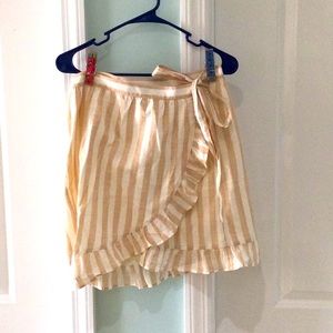 NWT J. Crew Striped Wrap Skirt size 6